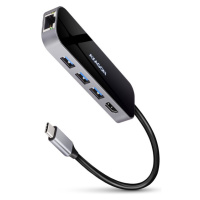 AXAGON USB hub 3x USB-A, HDMI, RJ-45 kábel USB-C