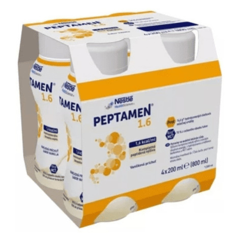 PEPTAMEN 1.6 vanilková príchuť sol peptidová výživa 4 x 200 ml 800 ml