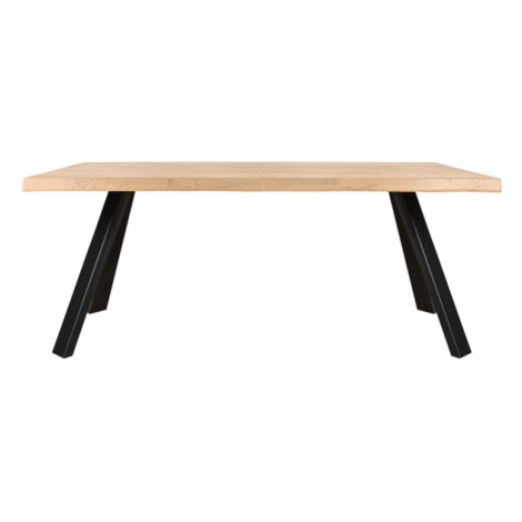 Sconto Jedálenský stôl AMAYA LN dub/kov, šírka 140 cm, prírodná hrana Houseland