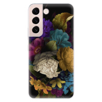 Odolné silikónové puzdro iSaprio - Dark Flowers - Samsung Galaxy S22+ 5G