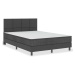 vidaXL Posteľ boxspring tmavošedá látková 160x200 cm