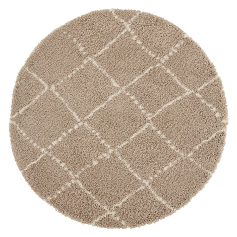 Svetlohnedý koberec Mint Rugs Hash, ⌀ 120 cm