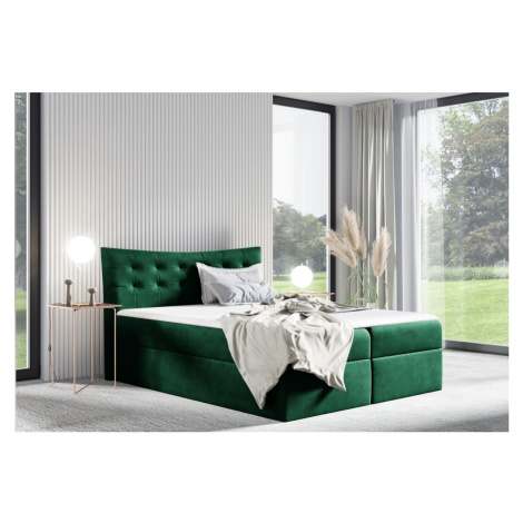 Expedo Čalúnená posteľ boxspring SALAMON + topper, 120x200, kronos 19