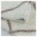 Kusový koberec Alvor Shaggy 3401 cream kruh - 200x200 (průměr) kruh cm Ayyildiz koberce