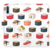 Flipové puzdro iSaprio - Sushi Pattern 02 - Samsung Galaxy A50