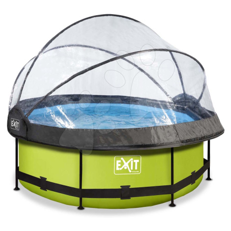 Bazén s krytom a filtráciou Lime pool Exit Toys kruhový oceľová konštrukcia 244*76 cm zelený od 