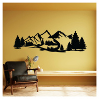 Drevený obraz na stenu - Hory a les