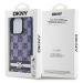 DKNY PU Leather Checkered Pattern and Stripe Apple iPhone 15 Pro DKHCP15LPCPTSSB Blue