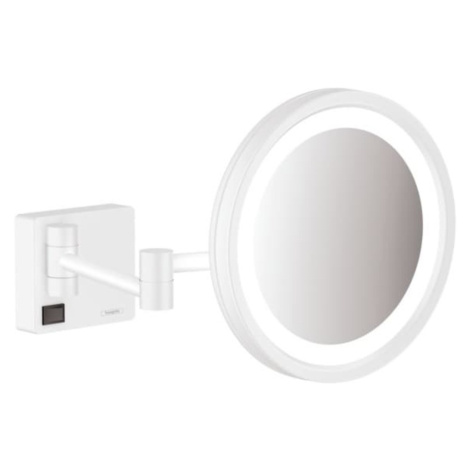 Kozmetické zrkadielko Hansgrohe AddStoris sklopné vo farbe matná biela 41790700