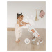 Kočík športový s textilným poťahom Pop Pushchair Natur D'Amour Baby Nurse Smoby s otočnými koles