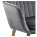Dkton 23427 Dizajnová stolička Nashira, tmavo šedá VIC