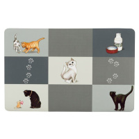 Trixie Patchwork Cat place mat, 44 × 28 cm, grey