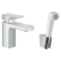 Hansgrohe Vernis Shape, umývadlová batéria 100 s ručnou sprchou Bidette, chrómová, HAN-71216000