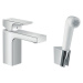 Hansgrohe Vernis Shape, umývadlová batéria 100 s ručnou sprchou Bidette, chrómová, HAN-71216000