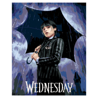 Maľovanie podľa čísel - WEDNESDAY ADDAMS NA PLAGÁTE Rámovanie: bez rámu a bez vypnutia plátna, R