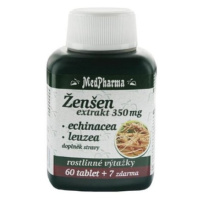 MEDPHARMA Ženšen 350 mg + echinacea + leuzea 60 + 7 tabliet ZADARMO