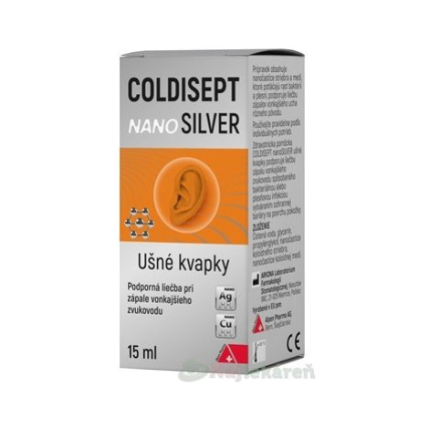 Coldisept nanoSilver ušné kvapky 15ml