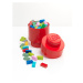 Červený úložný okrúhly box LEGO®, ⌀ 12,5 cm