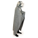 Cozy Noxxiez BL802 Husky - hrejivá deka s kapucňou so zvieratkom a labkovými vreckami
