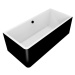 Obdĺžniková vaňa Polysan MARLENE 185x85 cm akrylát pravá čierno/biela 71607MCRB