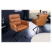 LuxD 28592 Dizajnová otočná stolička Maddison koňaková