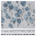 Biela záclona POLA s potlačou modrých kvetov 150x60 cm