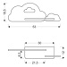 Detská nástenná lampička CLOUD LED Modrá / bílá