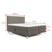 Expedo Čalúnená posteľ boxspring TEX 2, 160x200, Fresh 17