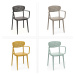 Plastová stolička s podrúčkami OSLO (rôzne farby) antracit