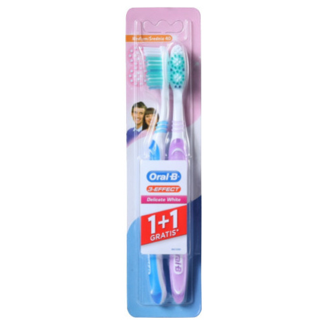 Oral B Oral-B Delicate white Medium zubná kefka 1+1ks