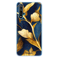 Odolné silikónové puzdro iSaprio - Gold Leaves - Huawei Nova 5T
