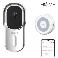 iGET HOME Doorbell DS1 White + Chime CHS1 White