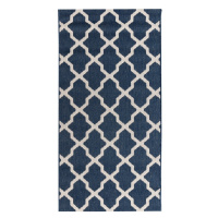 Dekoria Koberec Cottage blue/ wool 67x130cm, 67 x 130 cm