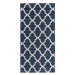 Dekoria Koberec Cottage blue/ wool 67x130cm, 67 x 130 cm