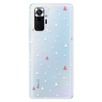 Odolné silikónové puzdro iSaprio - Abstract Triangles 02 - white - Xiaomi Redmi Note 10 Pro
