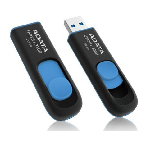 ADATA Flash disk 32GB UV128, USB 3.1 Dash Drive (R:40/W:25 MB/s) čierna/modrá