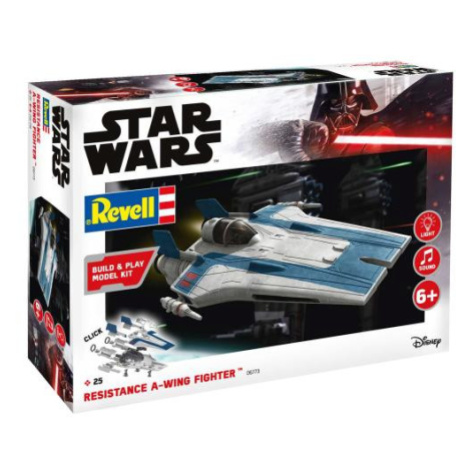 Build & Play SW 06773 - Resistance A-wing Fighter, blue (světelné a zvukové efekty) (1:44)