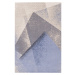 Svetlomodrý vlnený koberec 160x240 cm Folds – Agnella