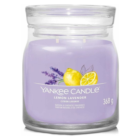 Yankee Candle vonná sviečka Signature v skle stredná Lemon Lavender, 368 g