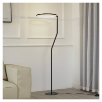 Lindby LED stojacia lampa Rayon, čierna, kov, výška 150,3 cm