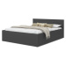 GL Jednolôžková posteľ Dolly s úložným priestorom - sivá Rozmer: 200x120