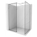 MEXEN/S - Kioto Sprchová zástena Walk-in 100 x 80 cm, čierny vzor, chróm 800-100-202-01-70-080