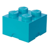 LEGO® úložný box 4 - tyrkysová 250 x 250 x 180 mm