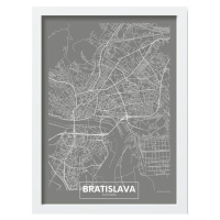 Plagát v ráme 40x55 cm Bratislava – Wallity