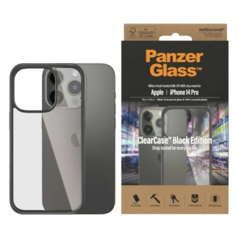 Kryt PanzerGlass ClearCase iPhone 14 Pro 6.1" Antibacterial black 0406 (0406)