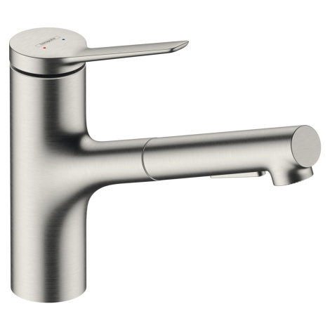 Hansgrohe Zesis M33, páková kuchynská batéria 150, vyťahovacia sprška, 2jet, sBox, vzhľad nerezu