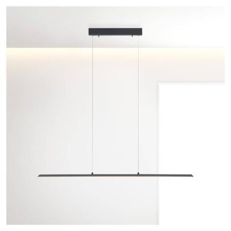 PURE LED závesné svetlo Lite, antracit, 100 cm, CCT, stmievateľné