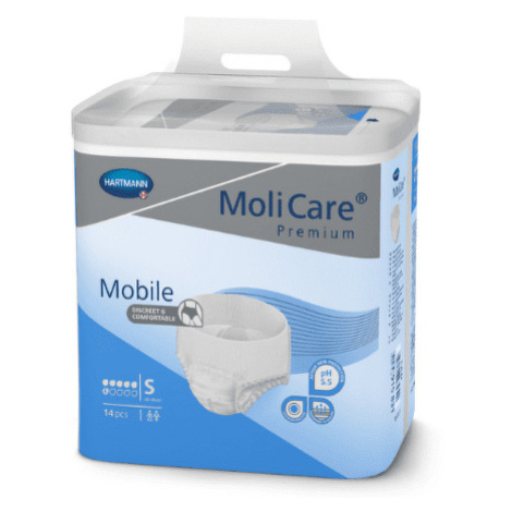 MOLICARE Premium mobile 6 kvapiek S modré, plienkové nohavičky naťahovacie 14 ks