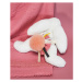 Doudou Plyšový zajačik s tmavo ružovou brmbolcom 25 cm