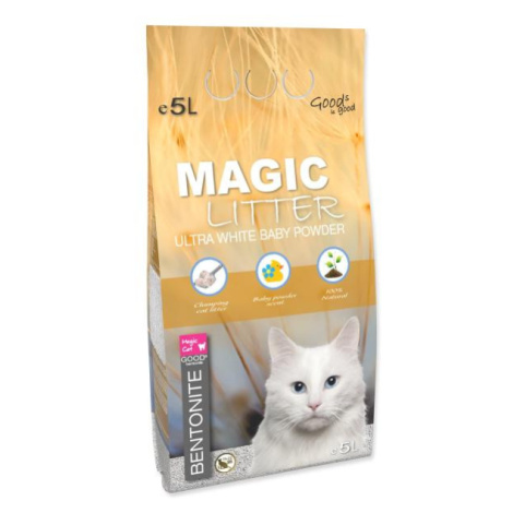 Podstielka Magic Litter Bentonite Ultra White Baby Powder 5L MAGIC CAT